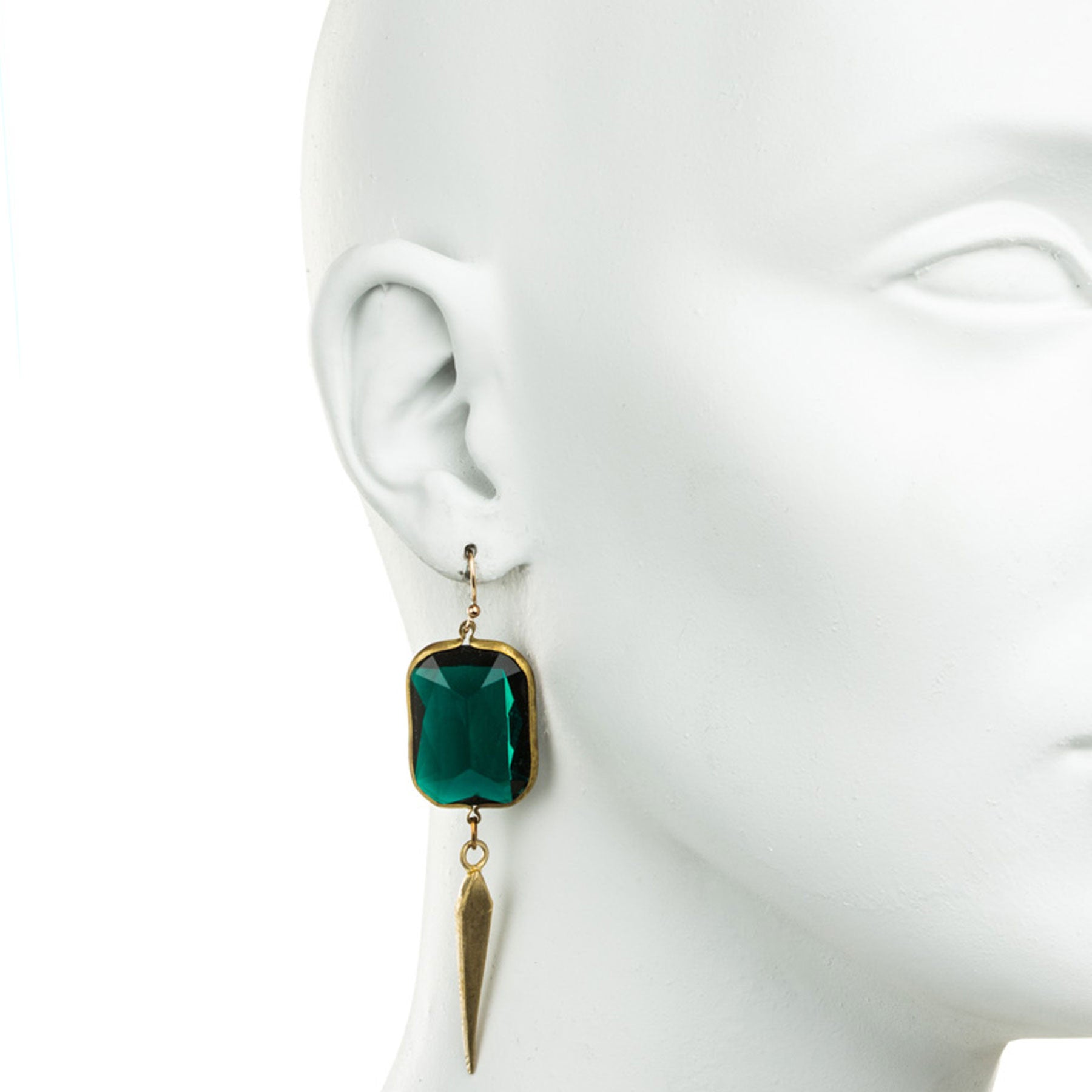 Deco Dagger and Emerald Lucite