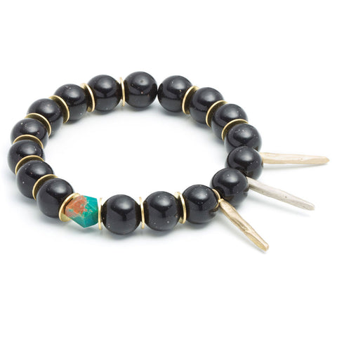 SMALL BLACK LUCITE AND DAGGERS