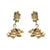 DECO GREEN BERYL AND FAN EARRINGS