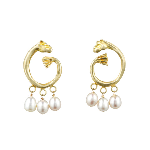 PLAYING CAT HOOPS AND PEARLS