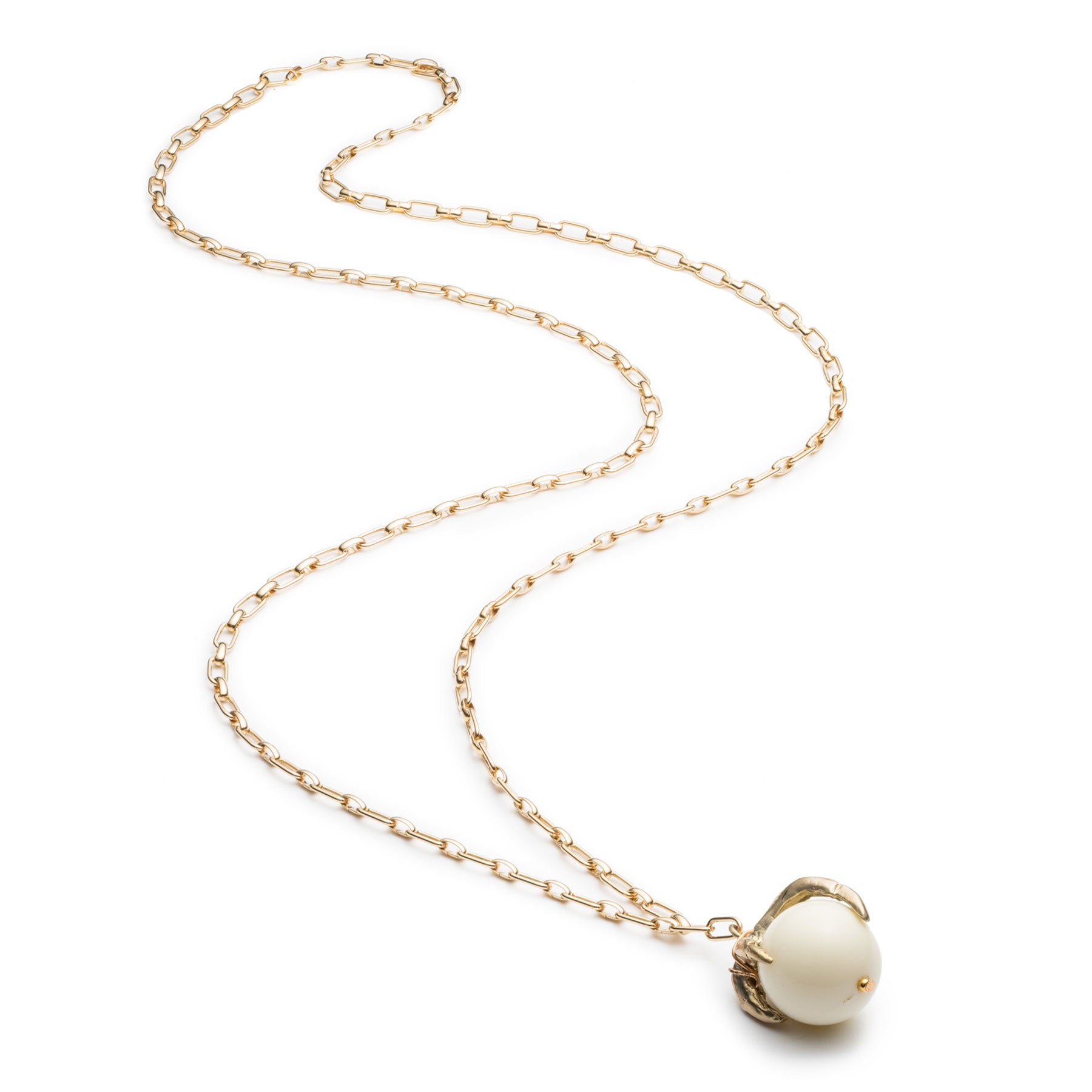 Medium Claw and Vintage Bone Lucite Necklace