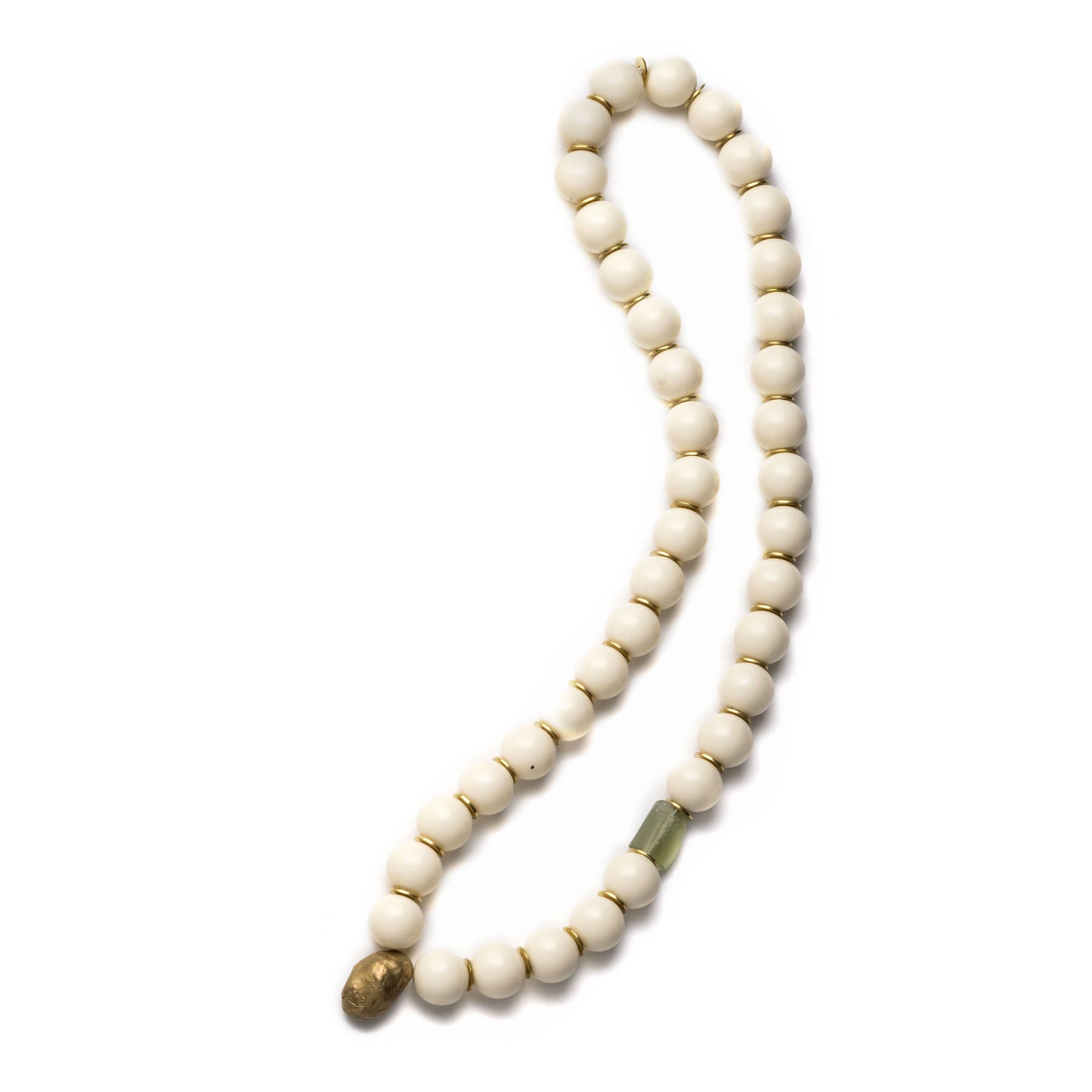 Orb Charm and Vintage Lucite Necklace
