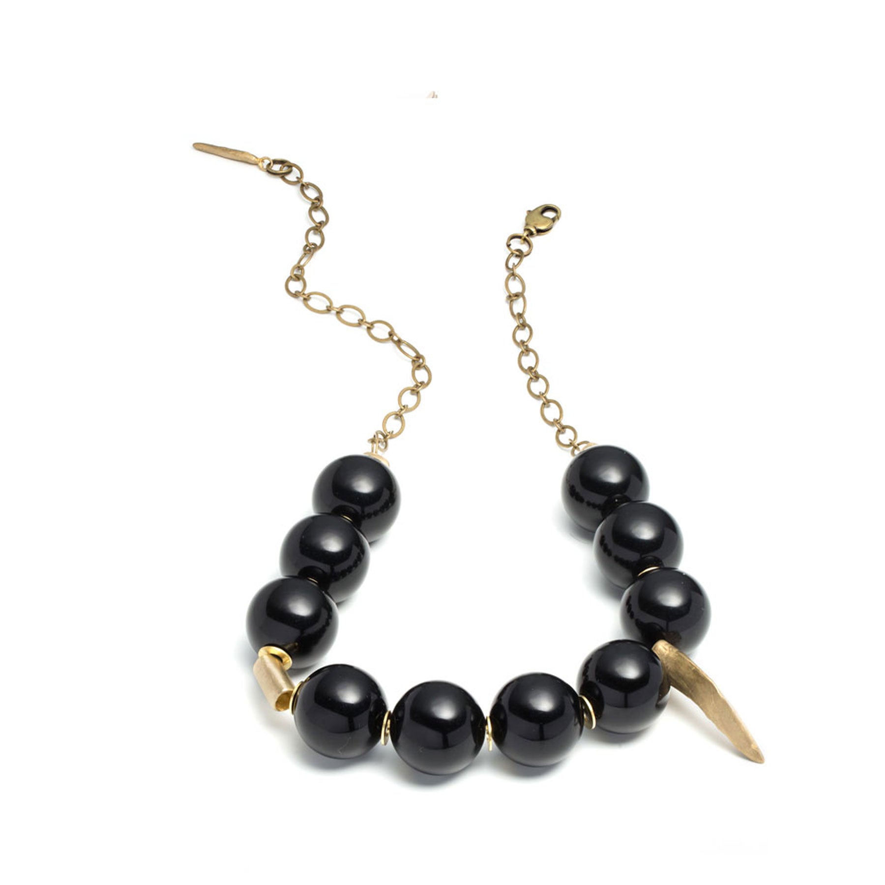 BLACK LUCITE AND TOOTH