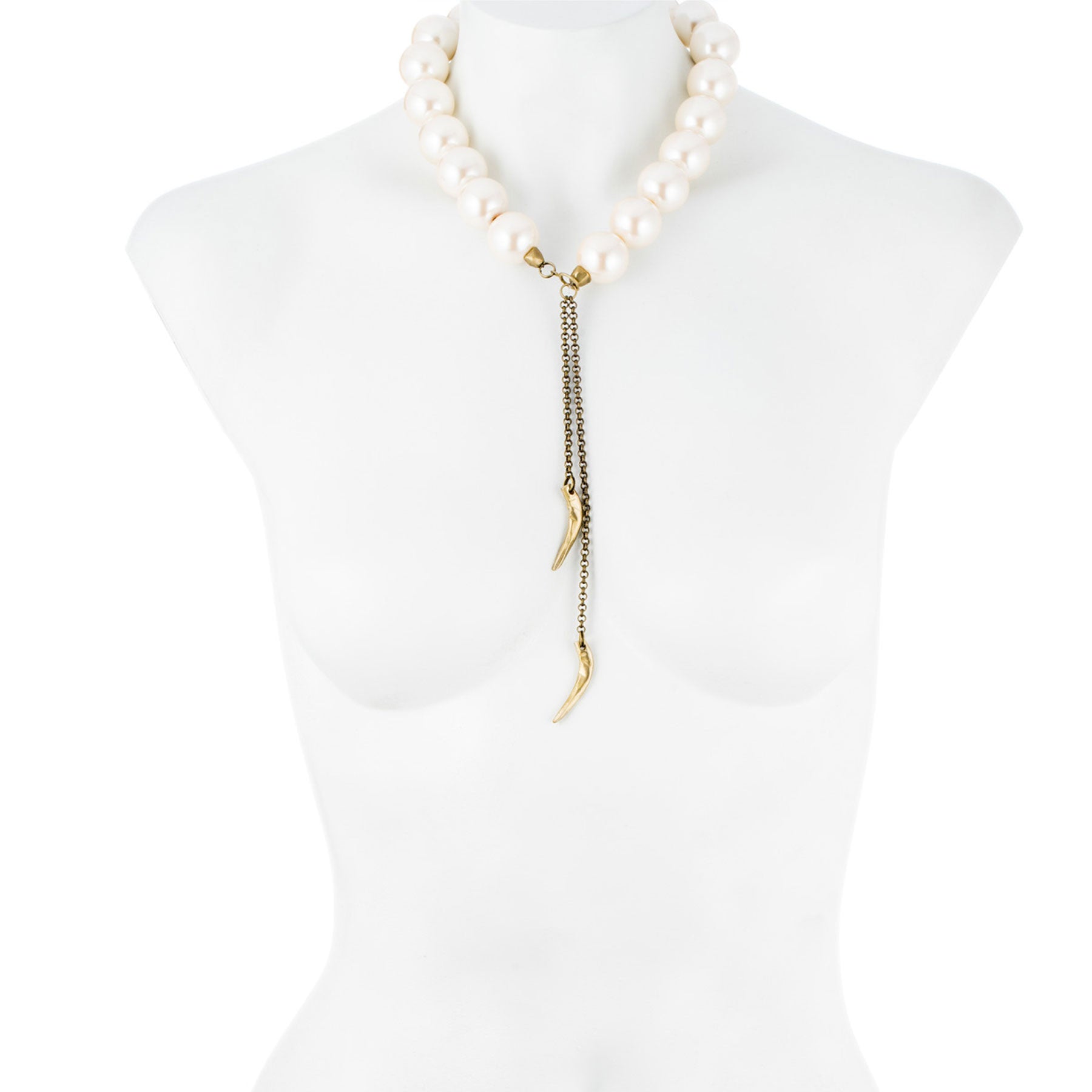 DOUBLE CLAWS WITH LARGE PEARLS