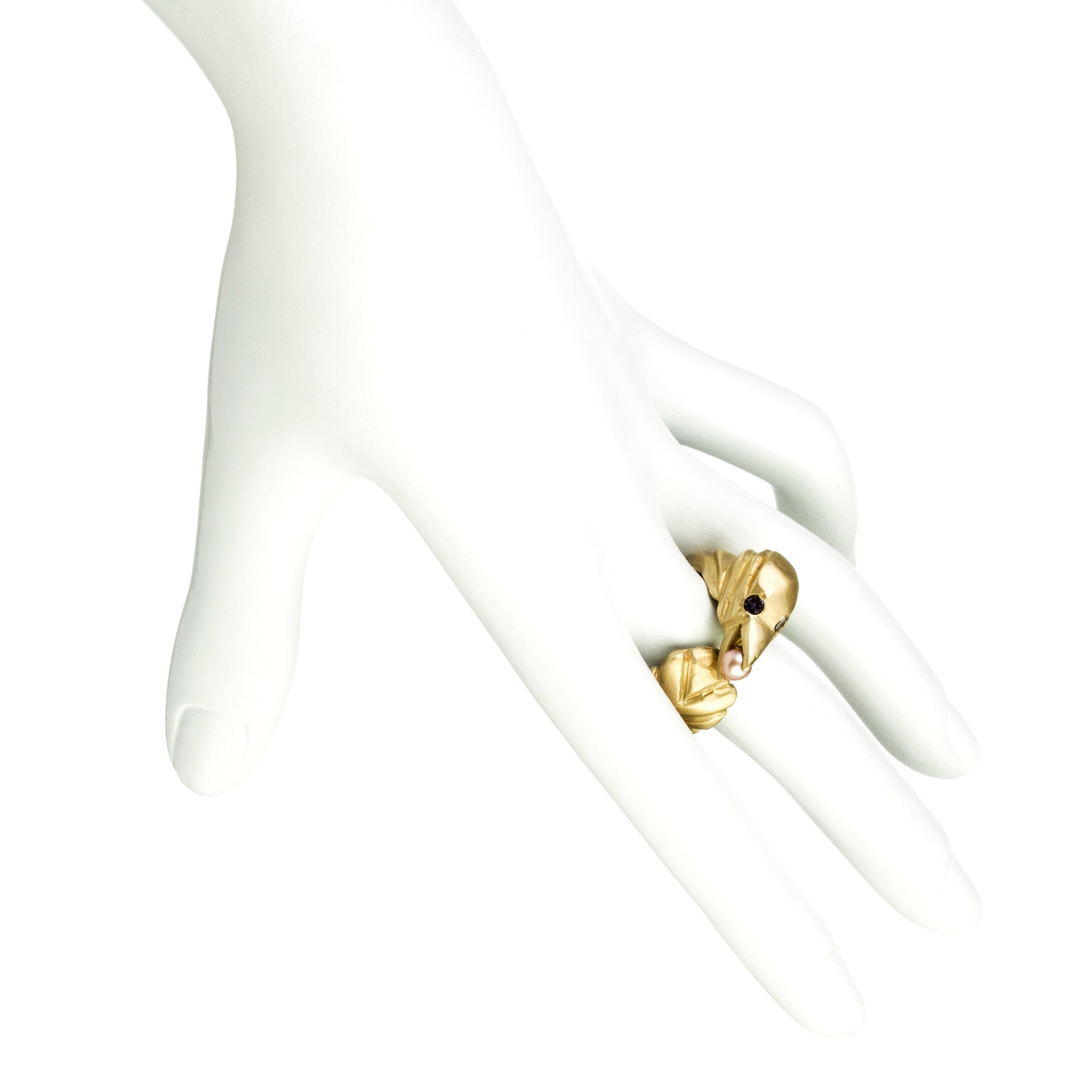 BIRD WITH PEARL TREASURE RING