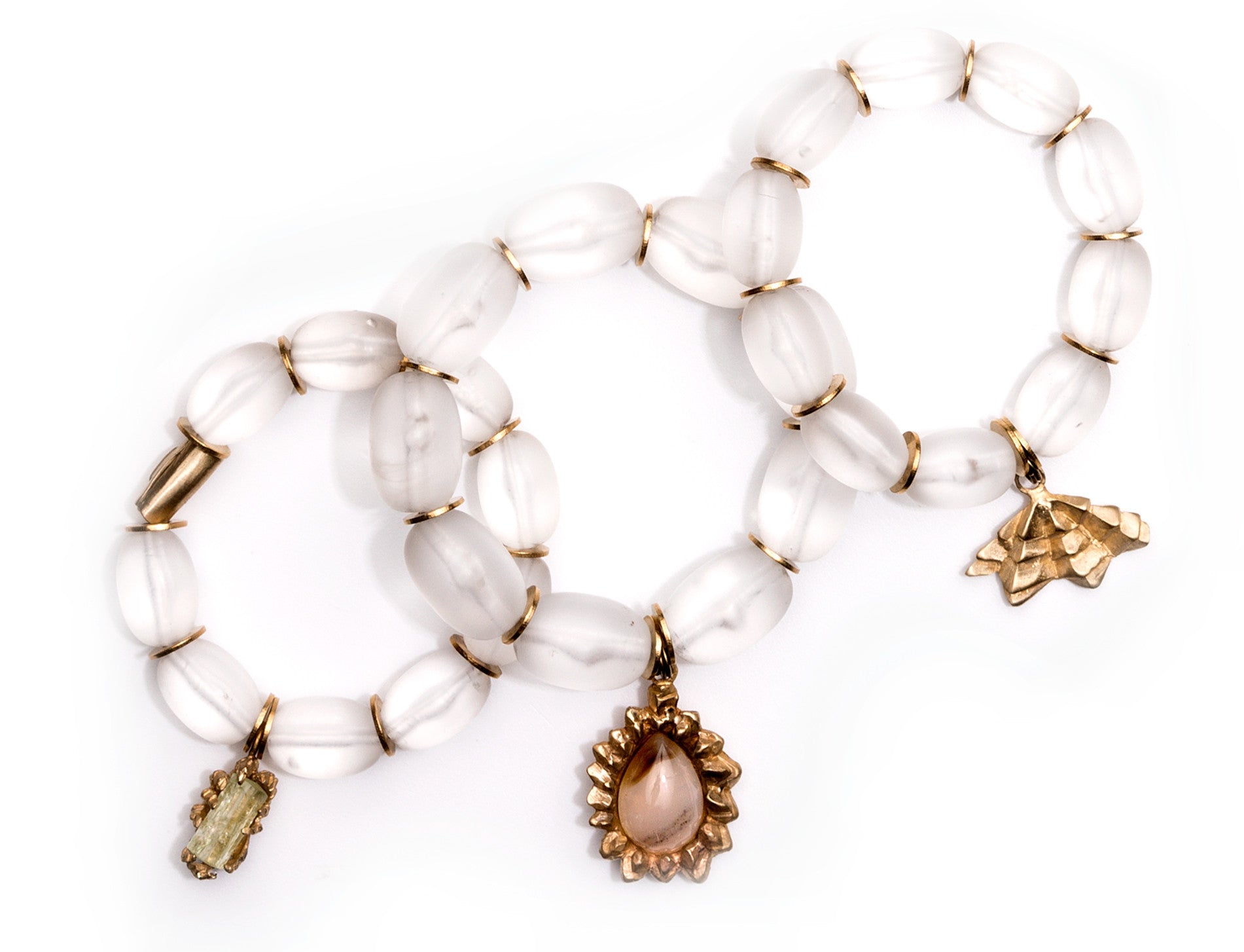 DECO FAN AND LUCITE BRACELET