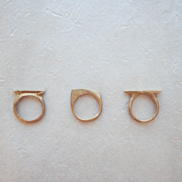 SMALL PLANE STACK RING