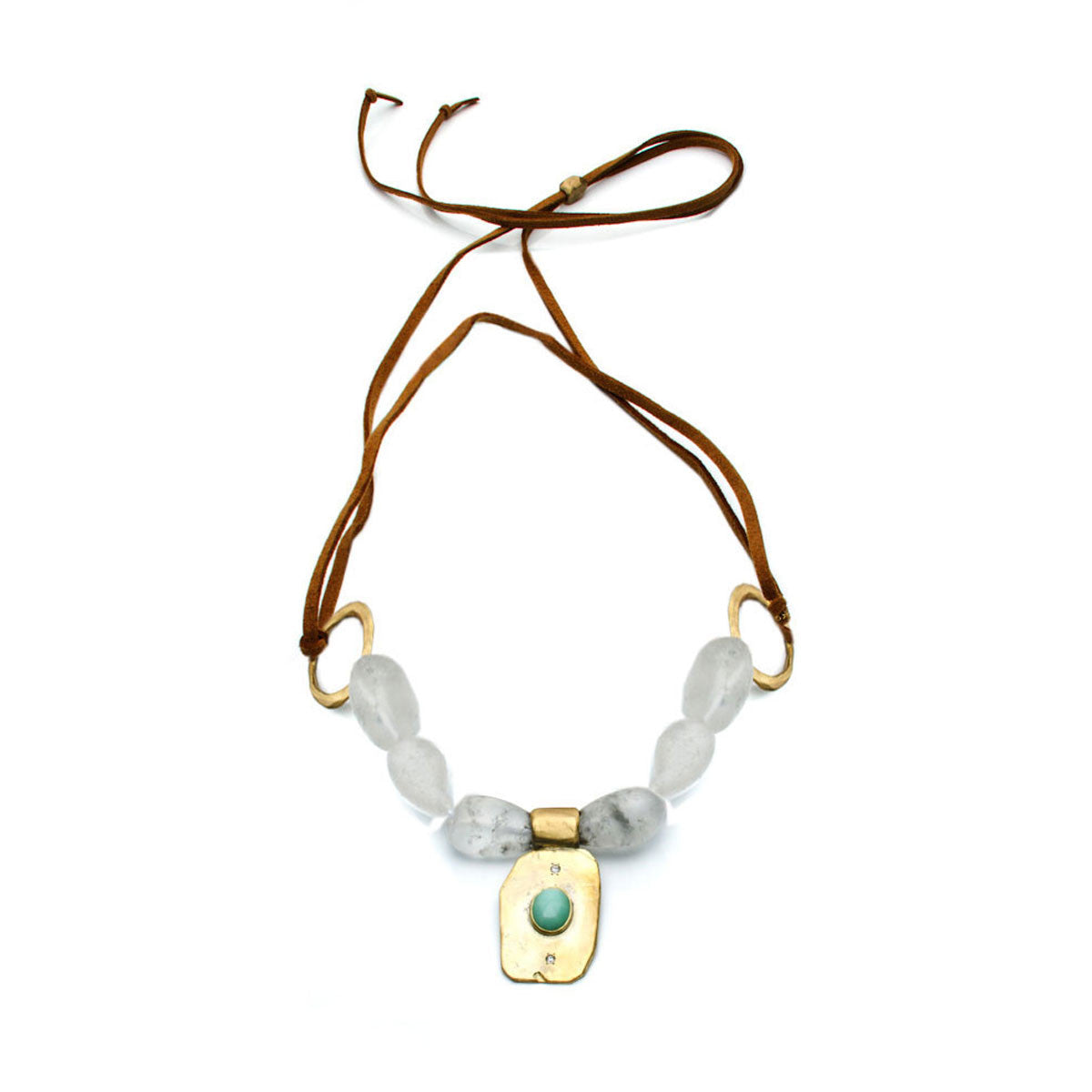RECTANGLE WITH CHRYSOPRASE AND SAPPHIRES